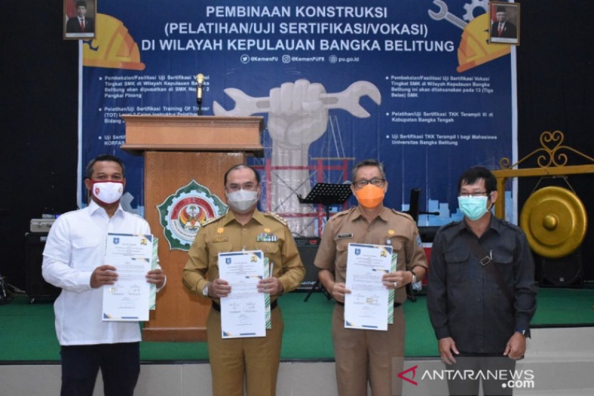 Pelatihan/uji sertifikasi tenaga kerja konstruksi Babel resmi dibuka