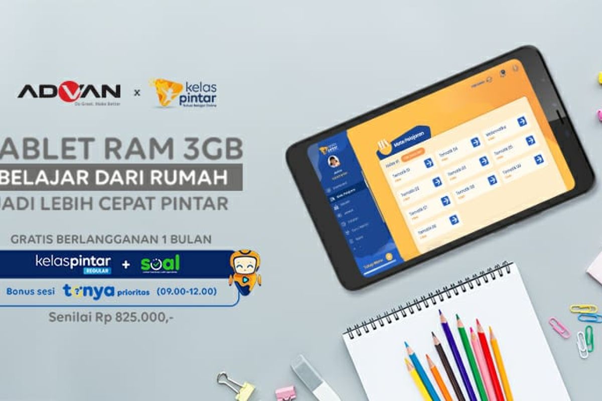 Advan luncurkan tablet pintar dukung belajar dari rumah