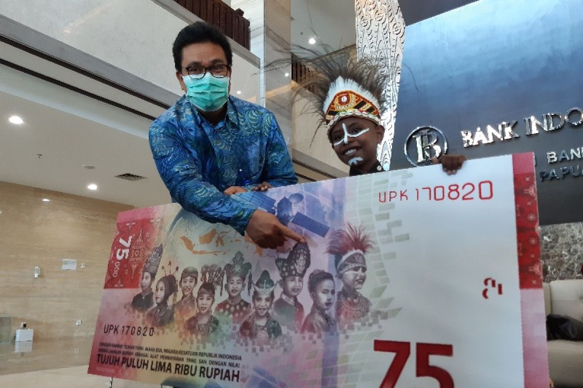 BI perkenalkan bocah laki-laki Papua di pecahan uang Rp75 ribu