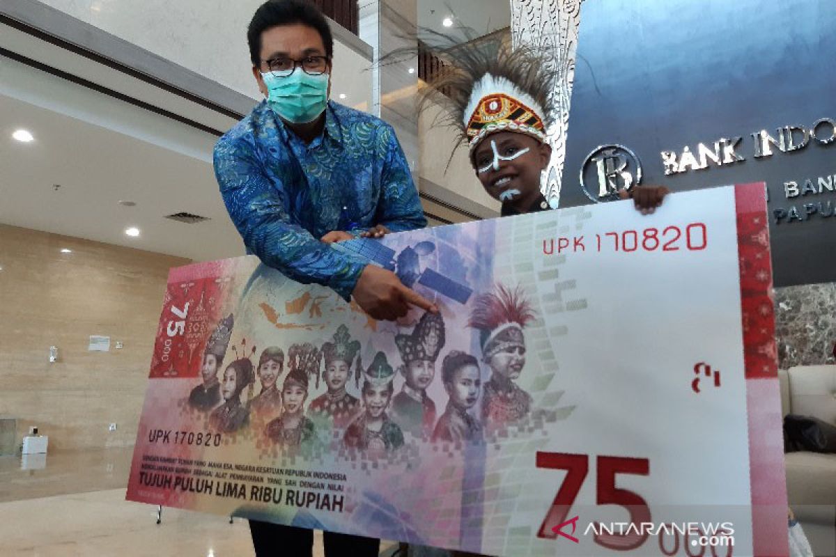 Bocah laki-laki Papua di pecahan uang Rp75 ribu