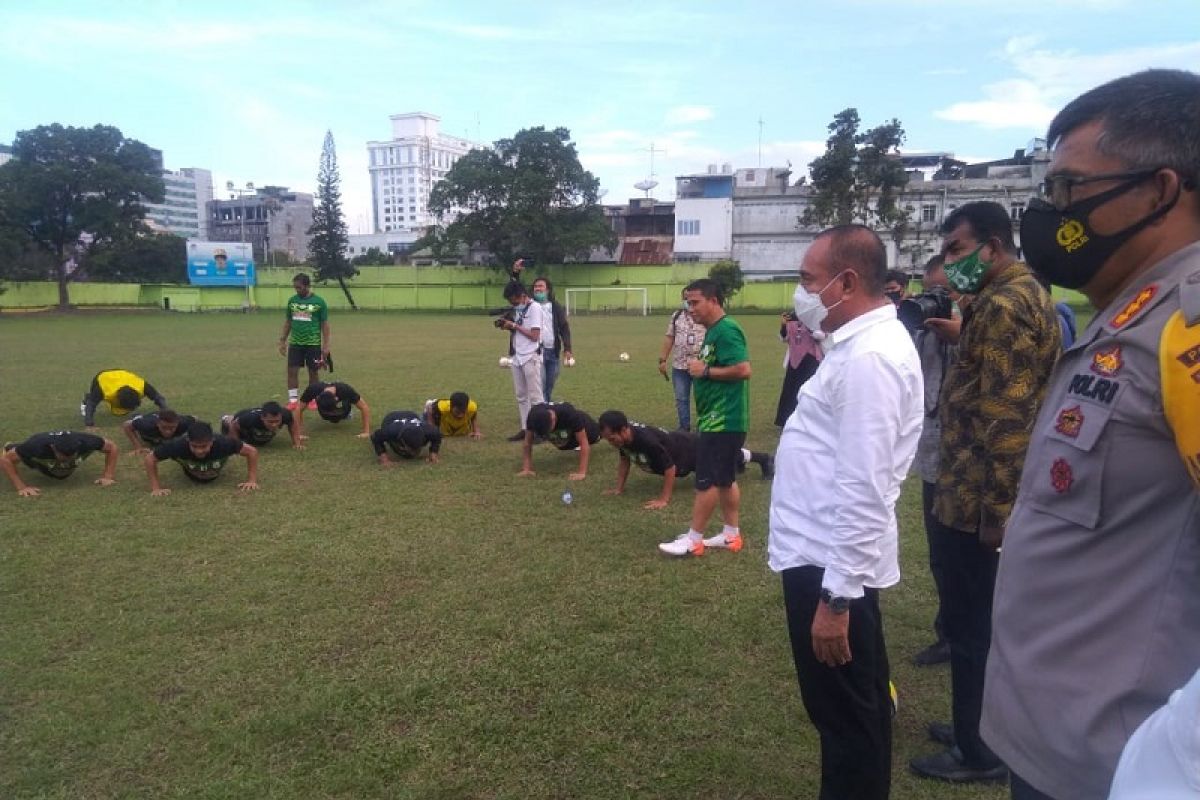 Gubernur Sumut motivasi para pemain PSMS Medan