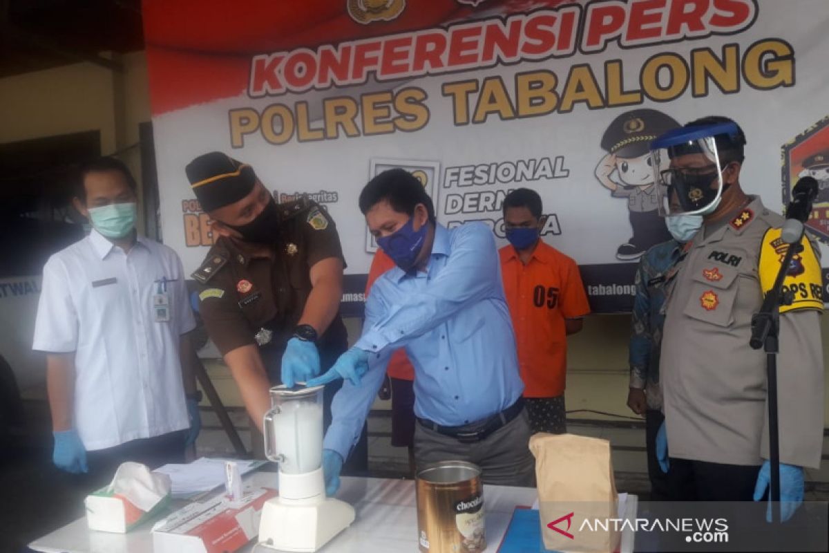 Pemusnahan 45,61 gram sabu gunakan blender