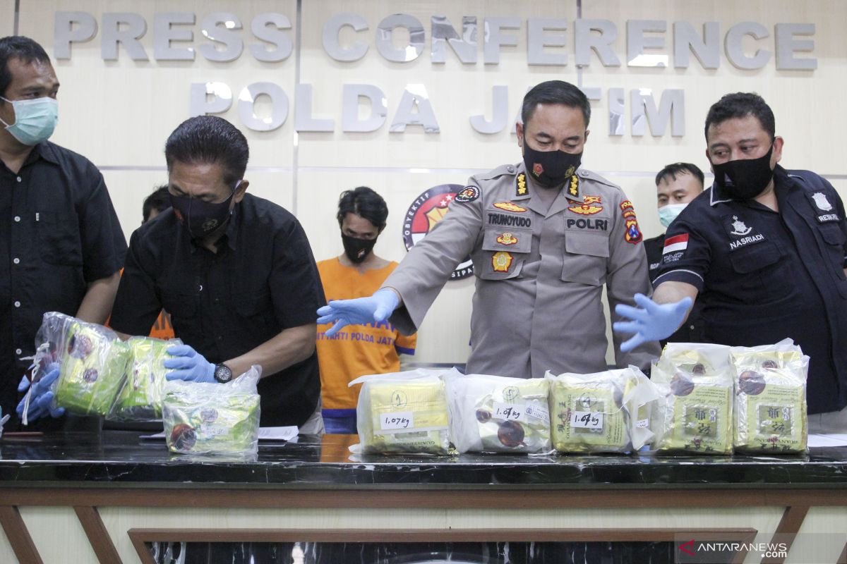 Polisi bongkar peredaran 8,4 kilogram sabu jaringan Malaysia