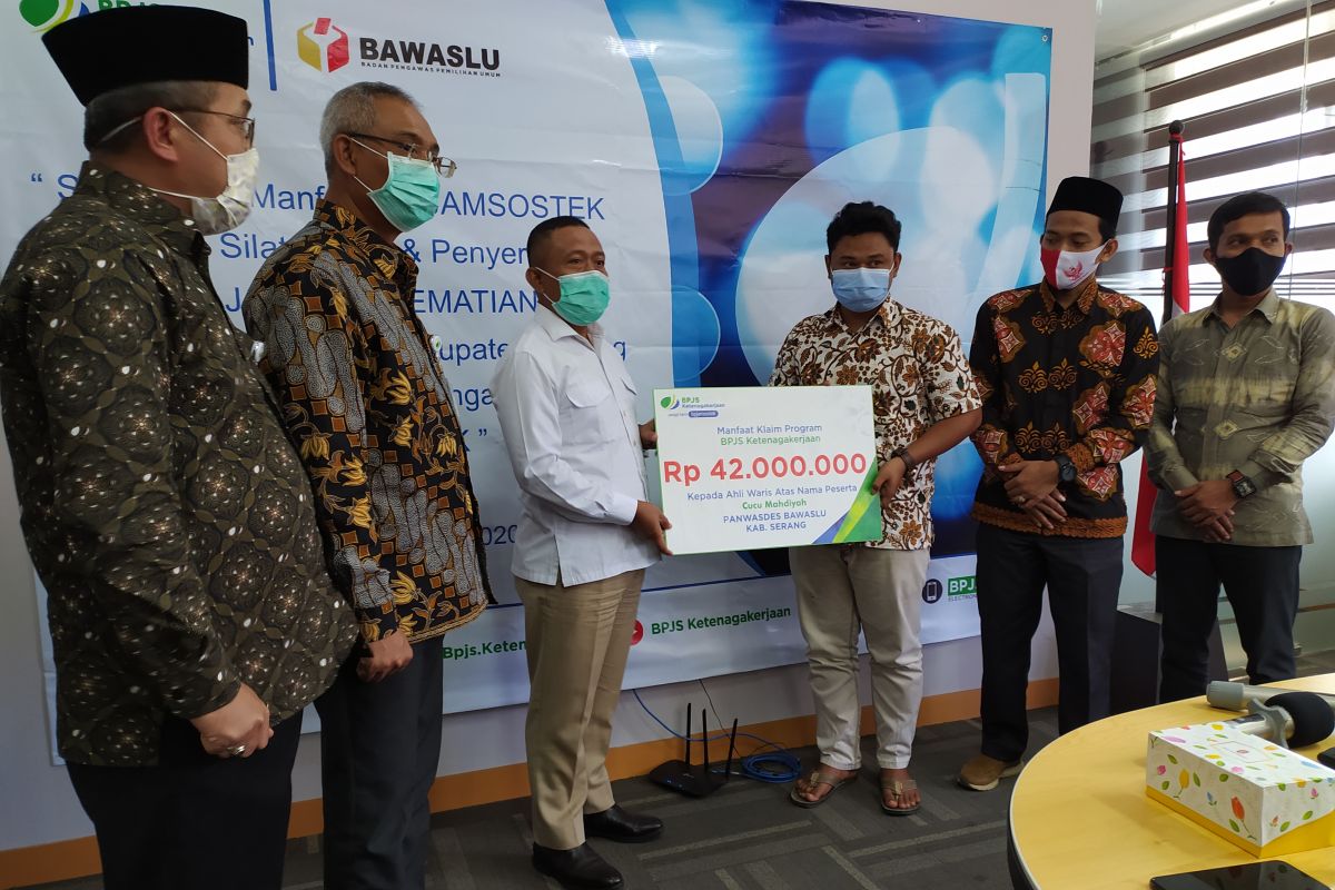 Anggota Panwasdes Bawaslu Serang dapat santunan kematian Rp42 Juta dari BPJAMSOSTEK