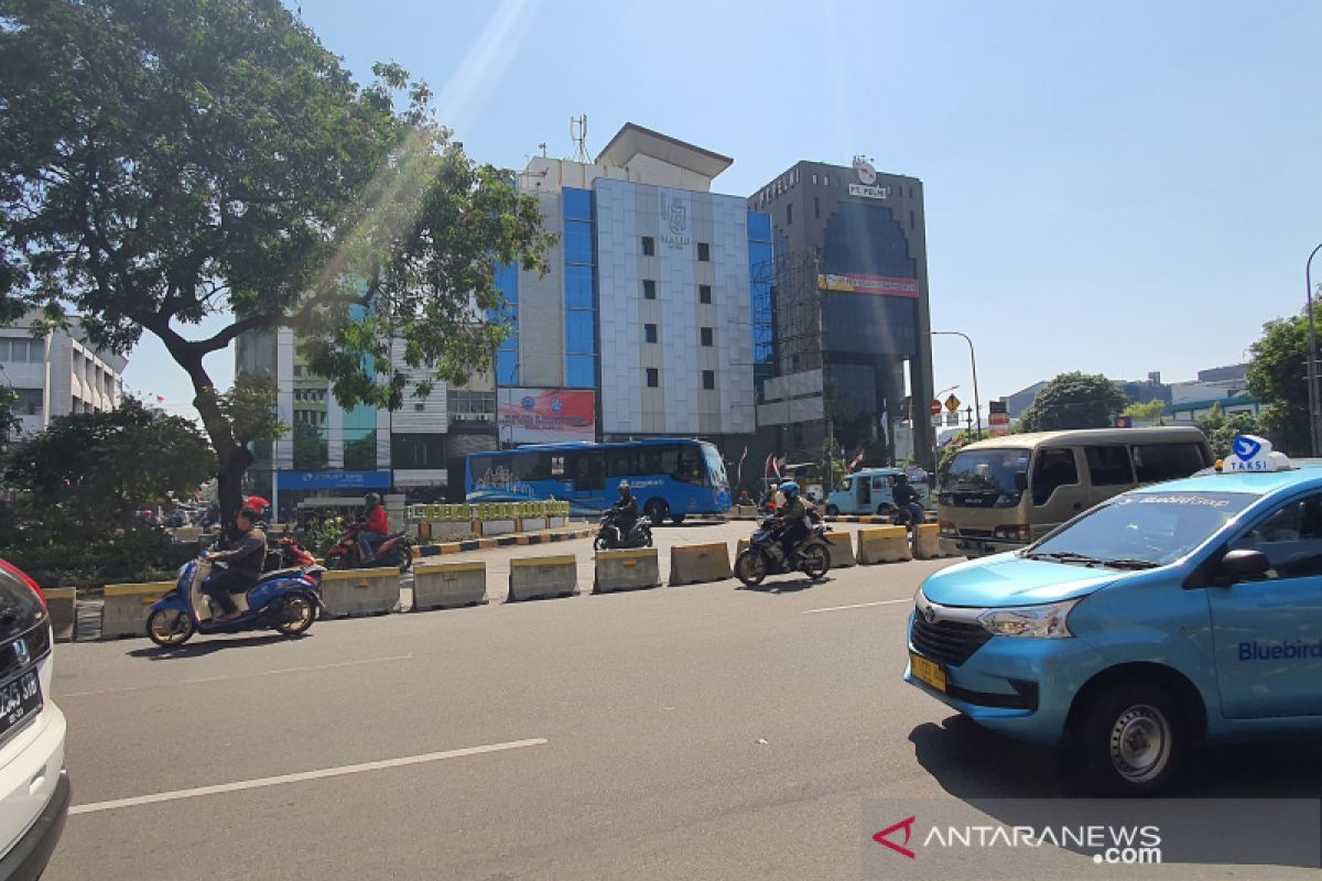 Sudin Perhubungan Jakpus rekayasa lalu lintas di Simpang Batu Ceper