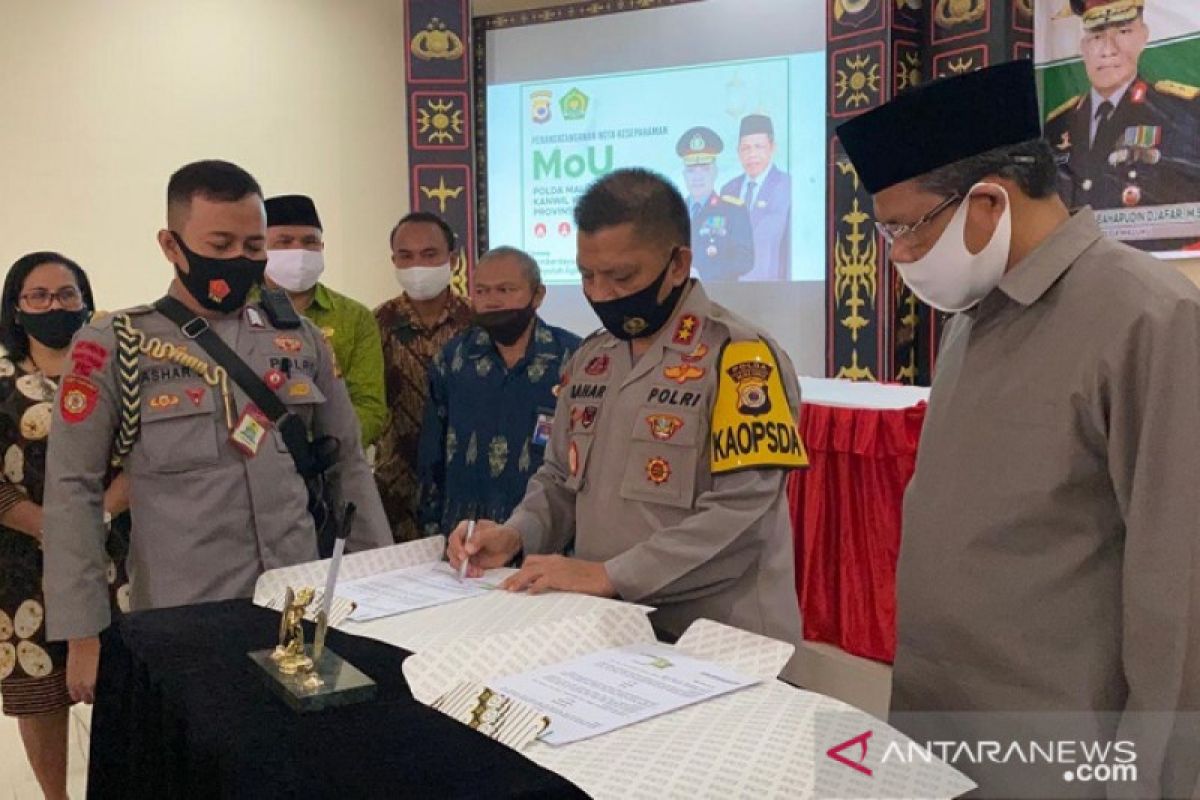 Polda - Kanwil Kemenag Maluku kerja sama penyuluhan agama kamtibmas