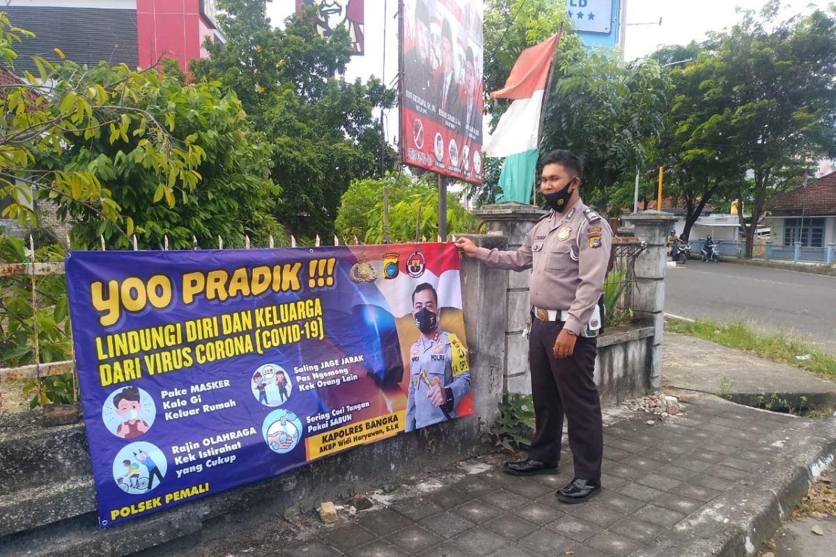 Polres Bangka pasang puluhan spanduk