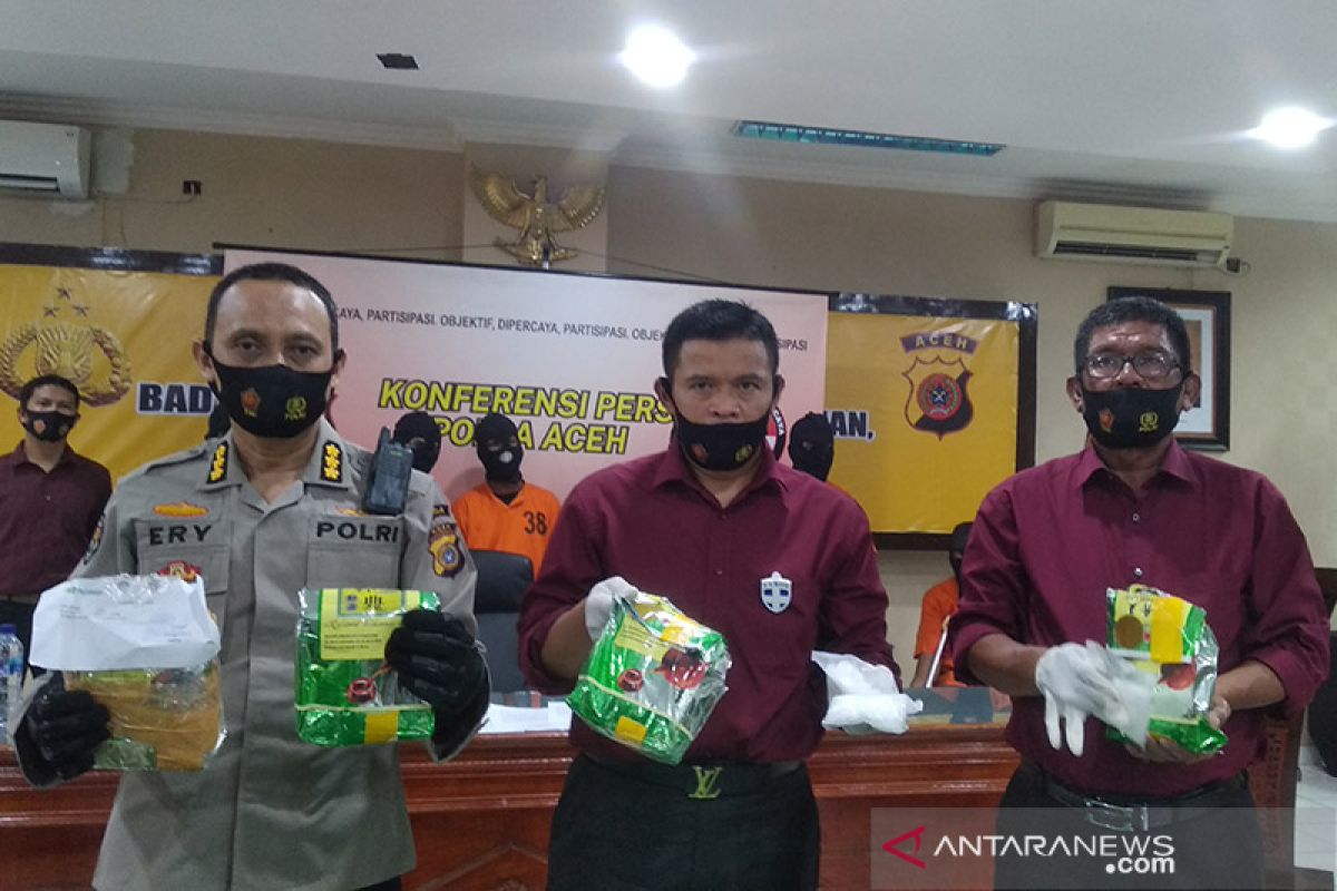 Aceh police arrest 7, seize 4.5kg of drugs