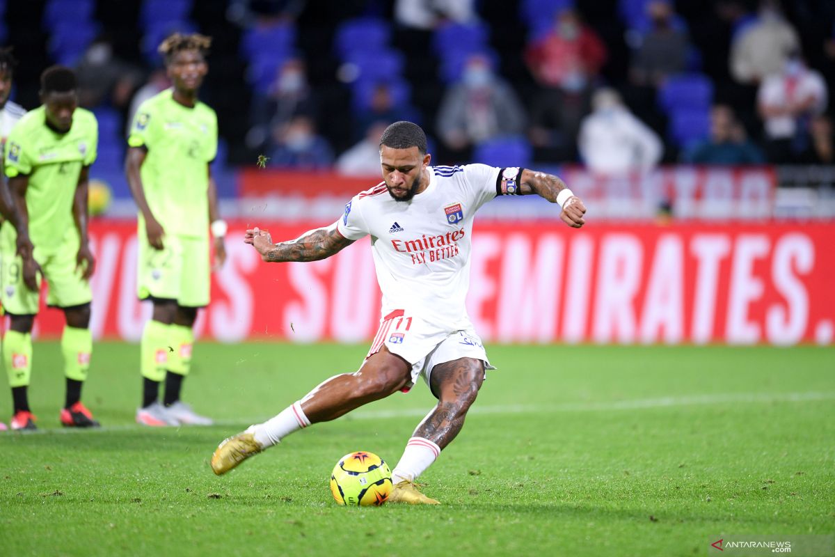 Lyon bantai  Dijon 4-1, Memphis Depay ciptakan 3 gol