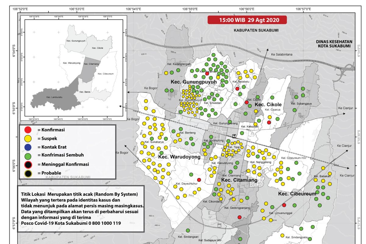 Warga Sukabumi positif COVID-19 bertambah lima orang