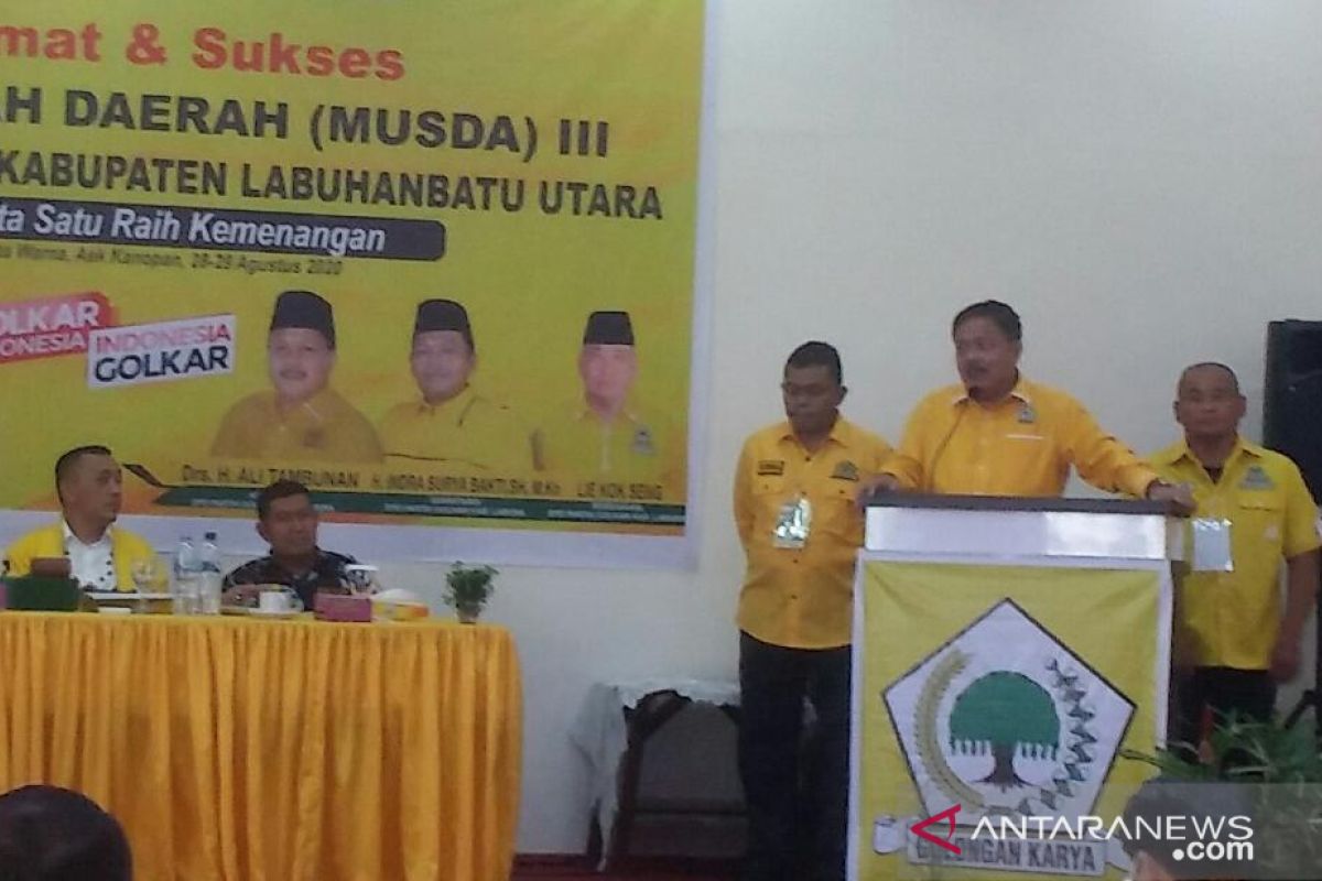 Selama Labura berdiri, bupati terpilih dan Ketua DPRD dari Golkar