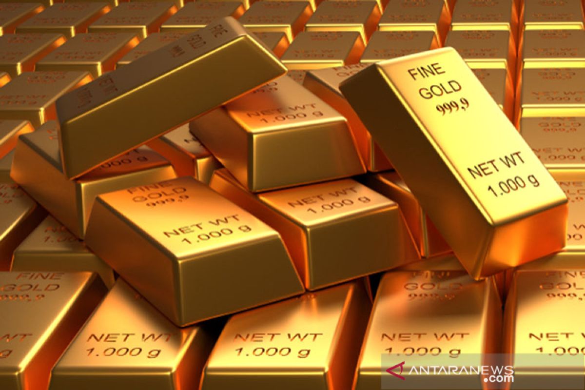 Emas turun namun raih keuntungan mingguan karena harapan stimulus AS