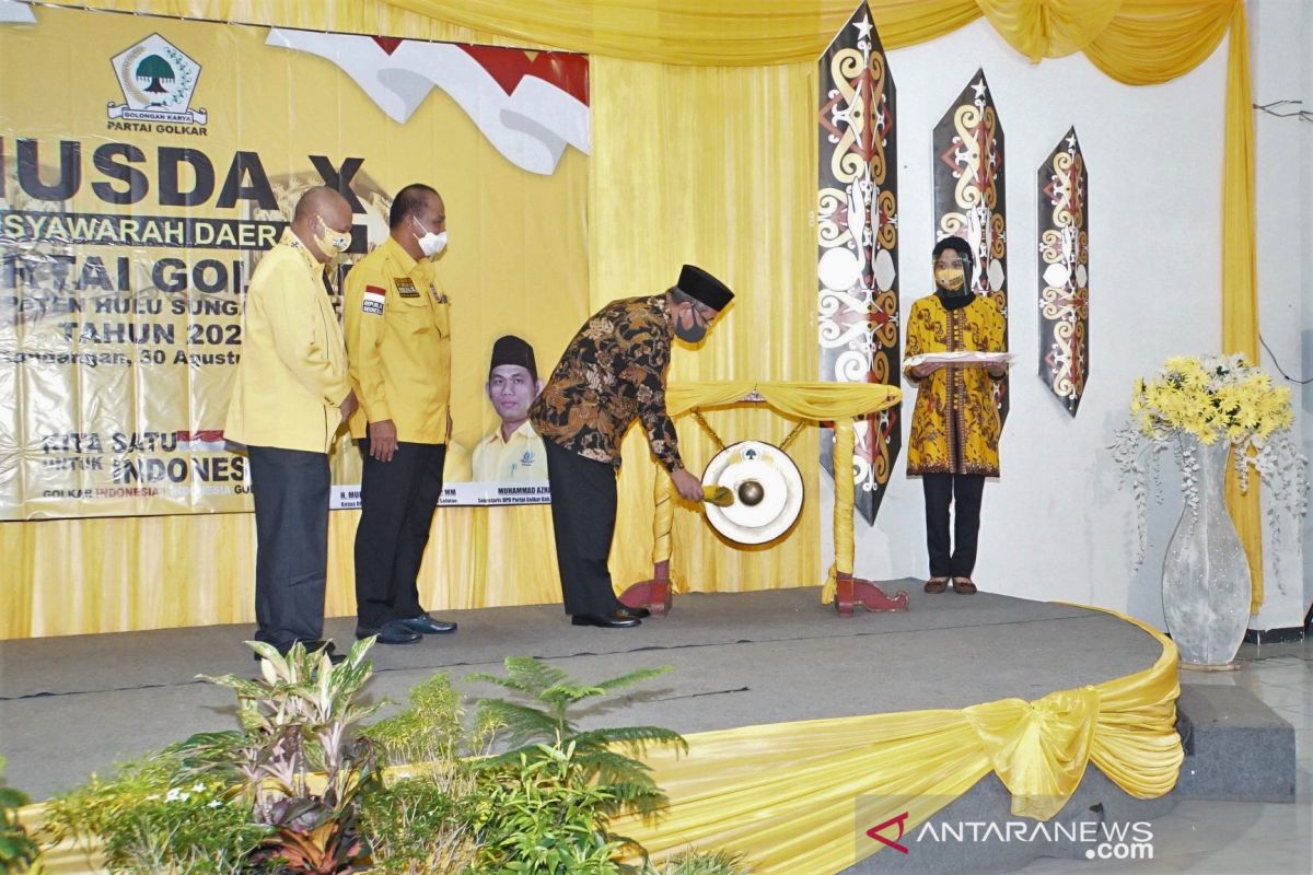 Bupati HSS berpesan Musda X Golkar tetapkan figur pengurus handal berkualitas