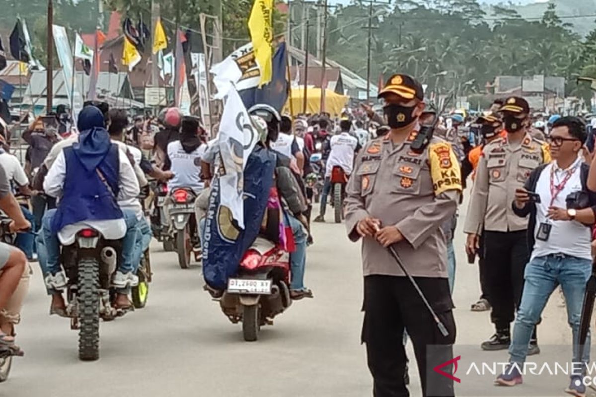 Polres Kolaka siagakan 164 personell amankan deklarasi pasangan Tony - Baharuddin