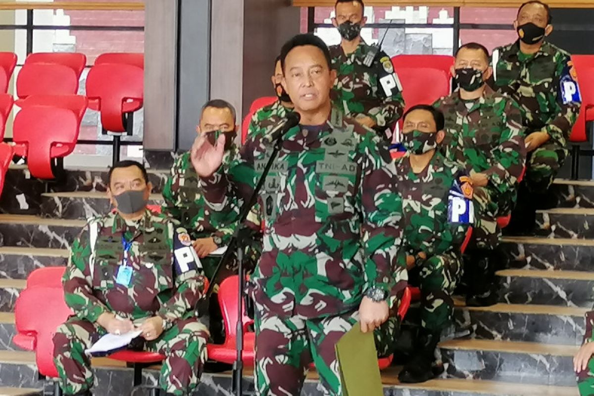 12 oknum TNI AD  terduga pelaku penyerangan Polsek Ciracas ditahan di Guntur