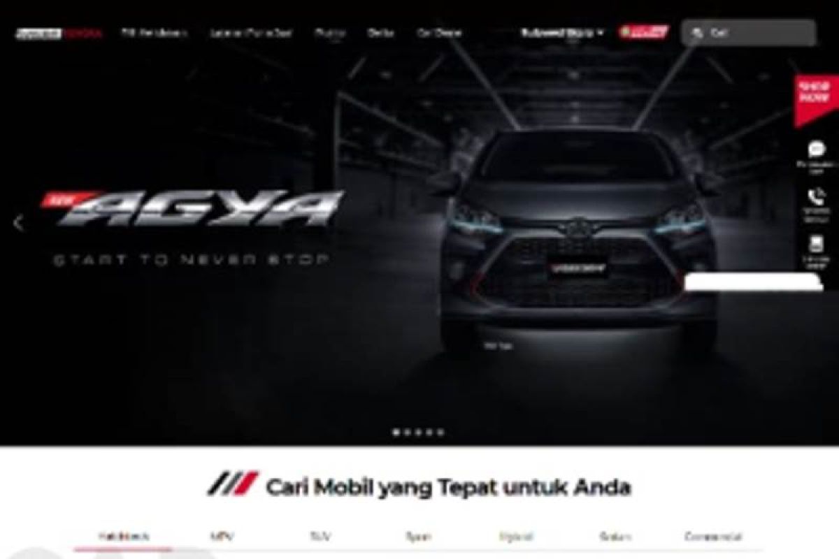 Website Hasjrat Toyota berbekal enam fitur menarik bisa beli mobil dan booking servis