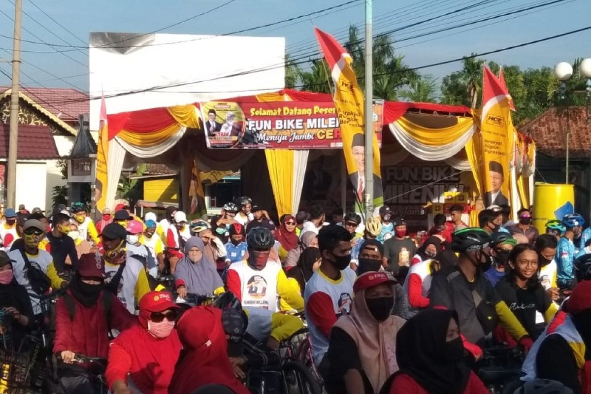 Pecinta gowes ikut Fun Bike Millenial di Kota  Jambi Seberang