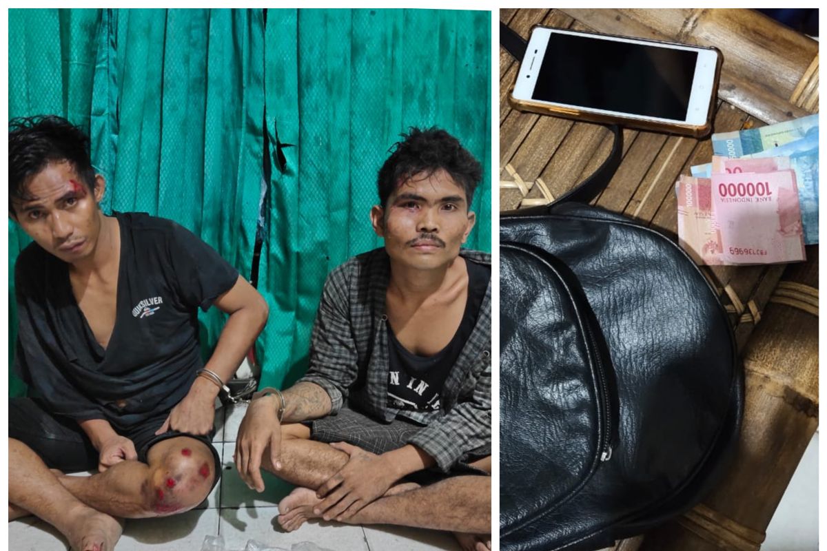 Dua pelaku penjembretan di Titi Penceng Stabat Langkat diamankan warga