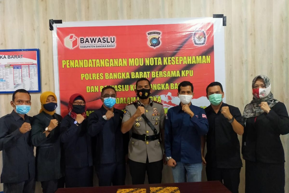 Polisi-KPU-Bawaslu Bangka Barat antisipasi potensi gangguan Pilkada