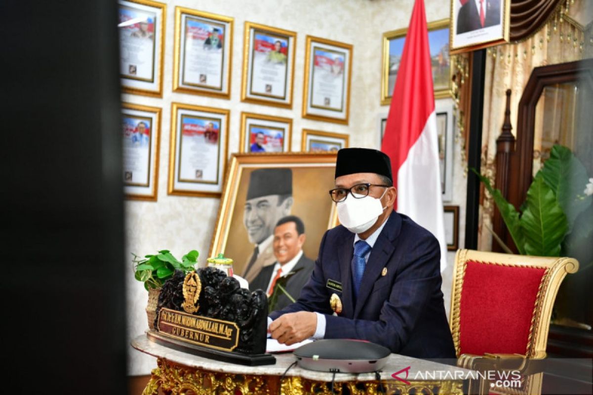 Gubernur Sulsel Nurdin Abdullah laporkan perkembangan COVID-19 kepada Presiden Jokowi