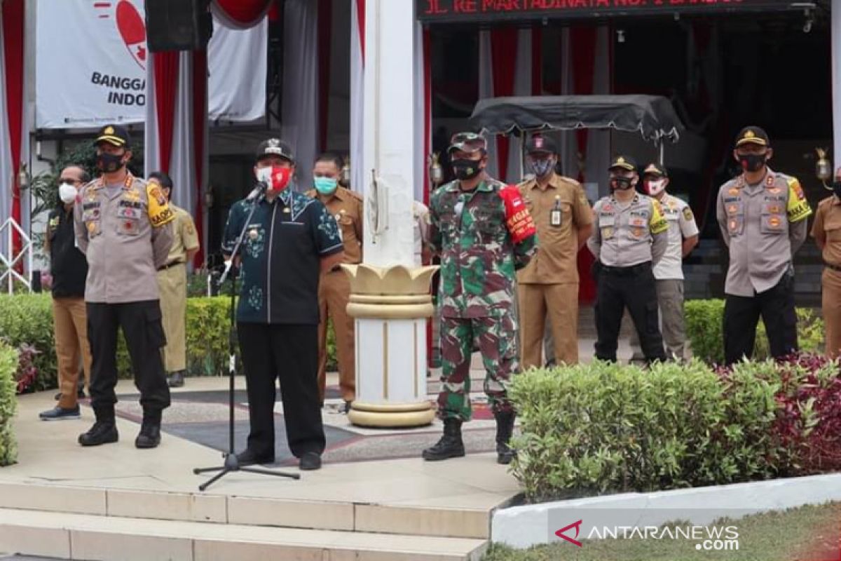 Banjarmasin gelar apel dimulainya penegakan disiplin pakai masker