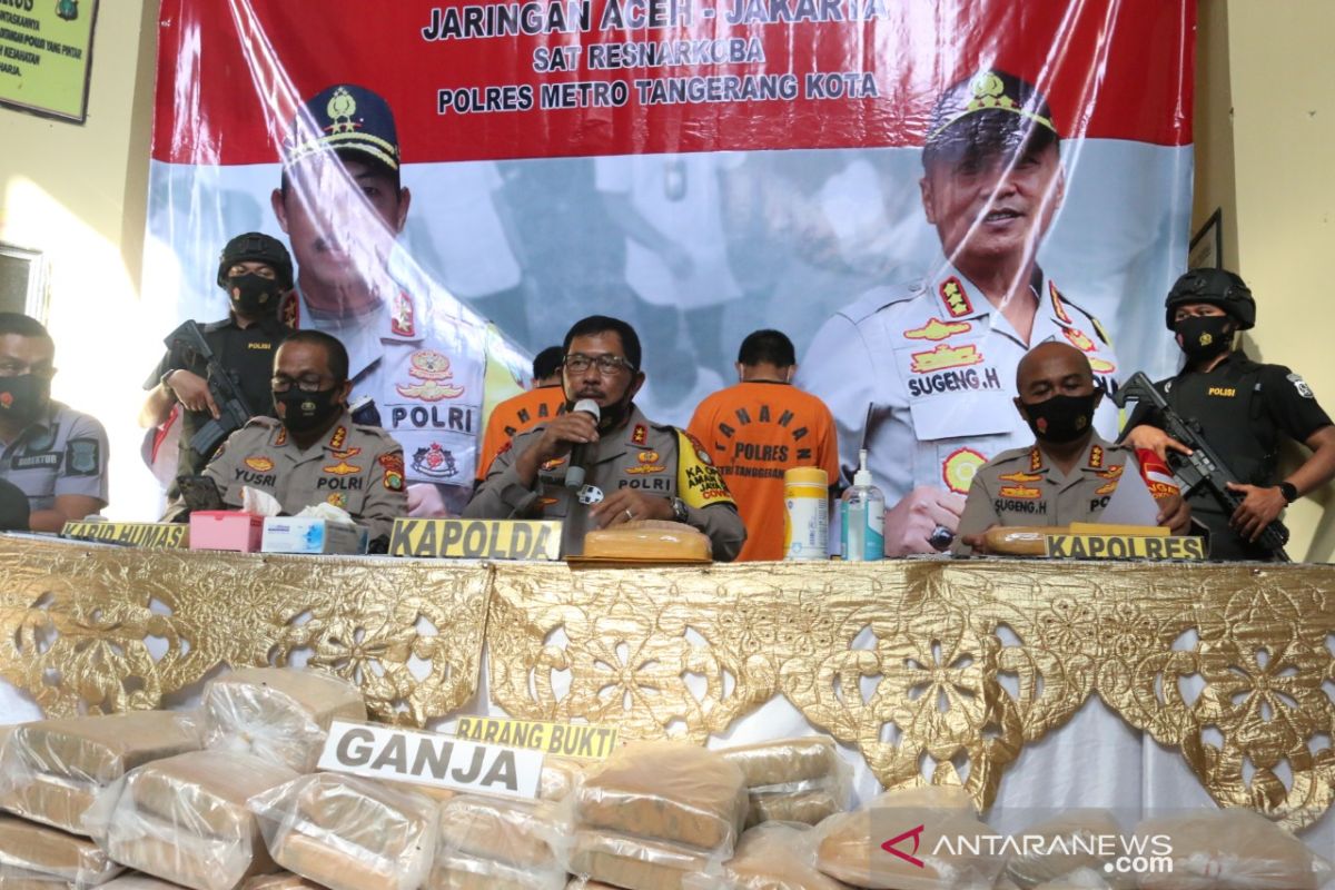 Polisi sita 200 kilogram ganja kering asal Aceh