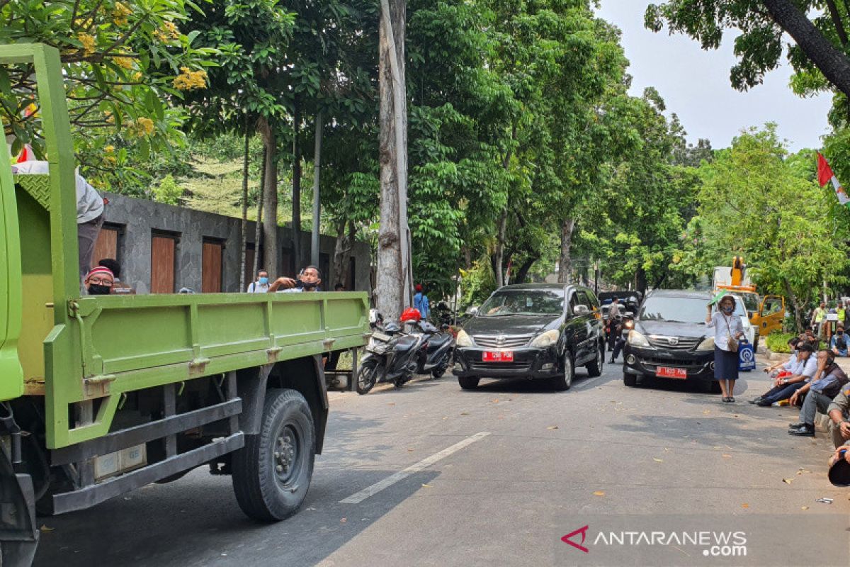 Jalan HOS Cokroaminoto ditutup imbas penertiban penghuni rumah dinas