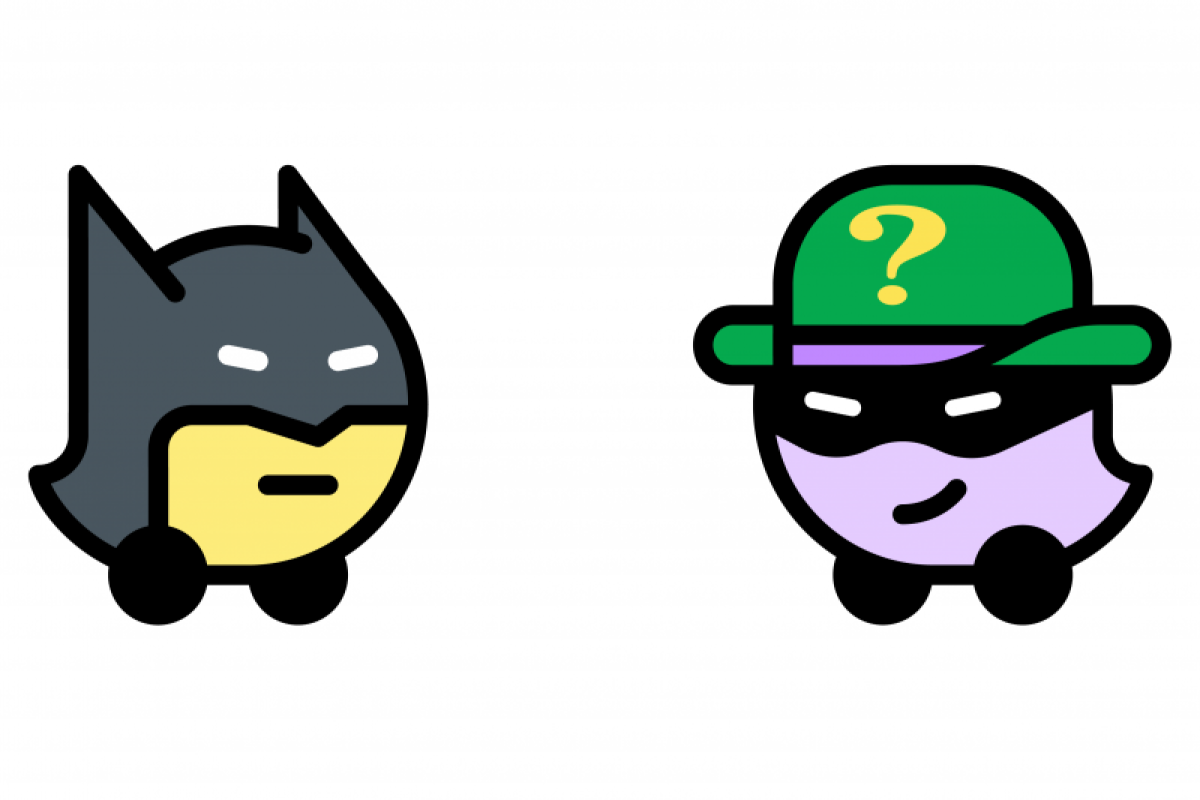 Waze membuat fitur "mood" Batman dan The Riddler.