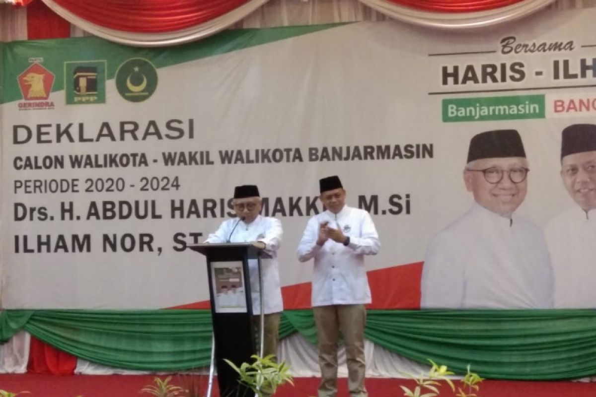 Angkat Banjarmasin Bangkit, Haris- Ilham resmi deklarasi maju Pilkada