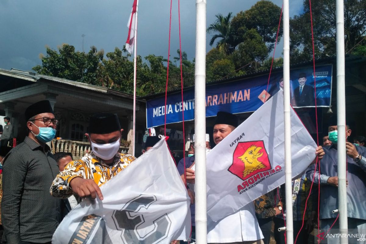 Tiga parpol di Solsel deklarasi pasangan Cabup/Cawabup Abdul Rahman-Rosman Efendi