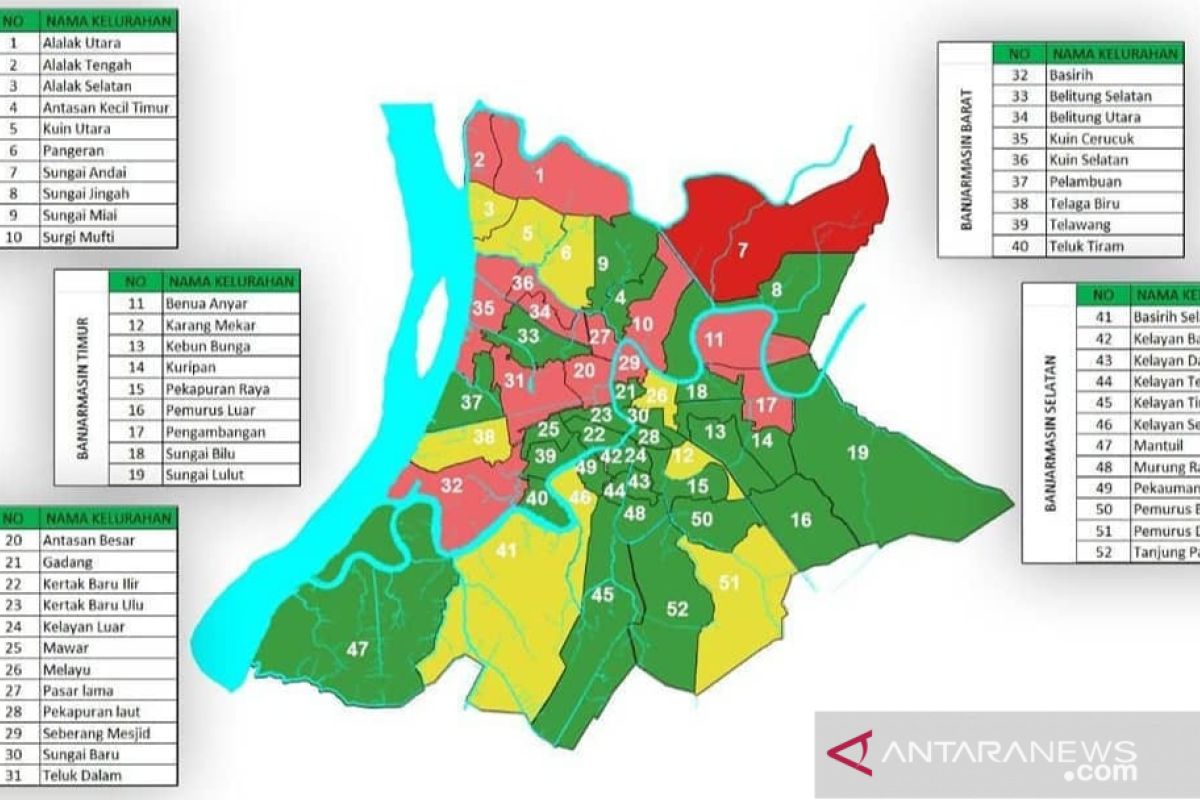 Banjarmasin leaves only six red zones