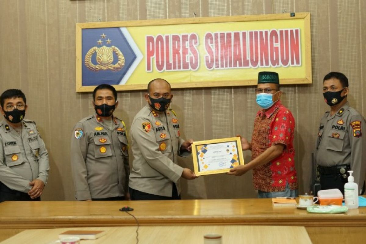 Polres Simalungun dapat penghargaan dari KPPN Wilayah Pematangsiantar Simalungun