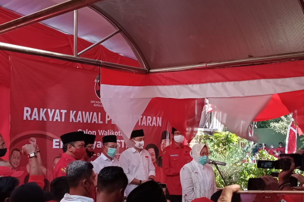Risma minta warga Surabaya dukung Eri-Armuji di Pilkada 2020