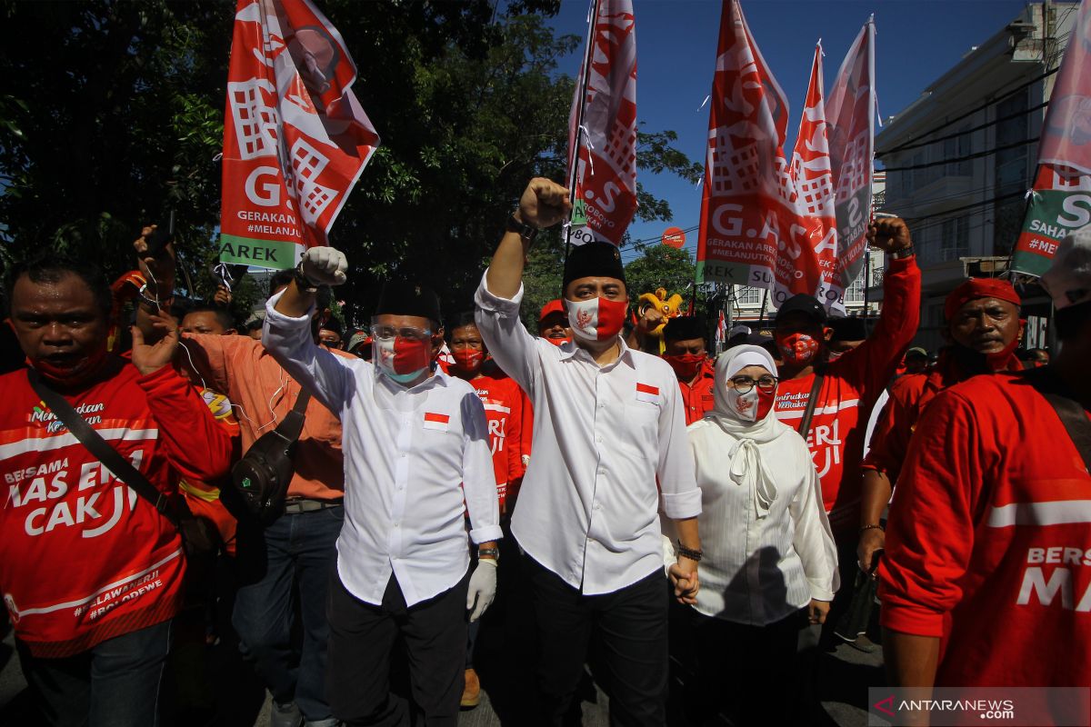 KPU dan Bawaslu Surabaya ingatkan parpol tak perlu kerahkan massa