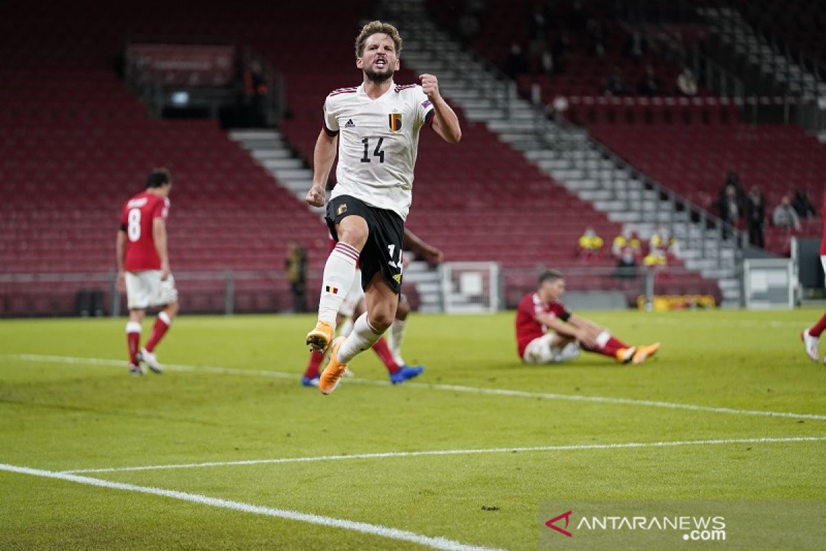 Belgia puncaki Grup A2 usai menang 2-0 di markas Denmark