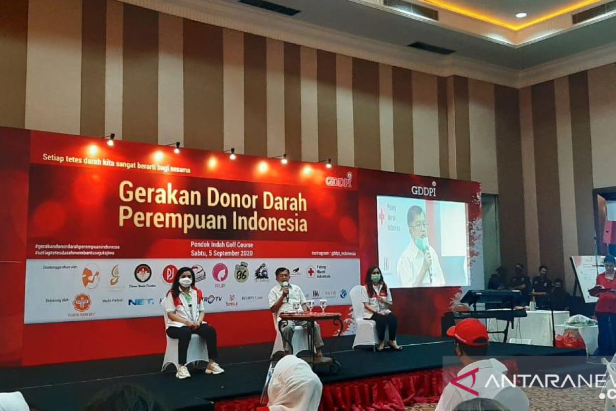 Ketum PMI Jusuf Kalla ajak masyarakat tingkatkan kepedulian donor darah saat pandemi