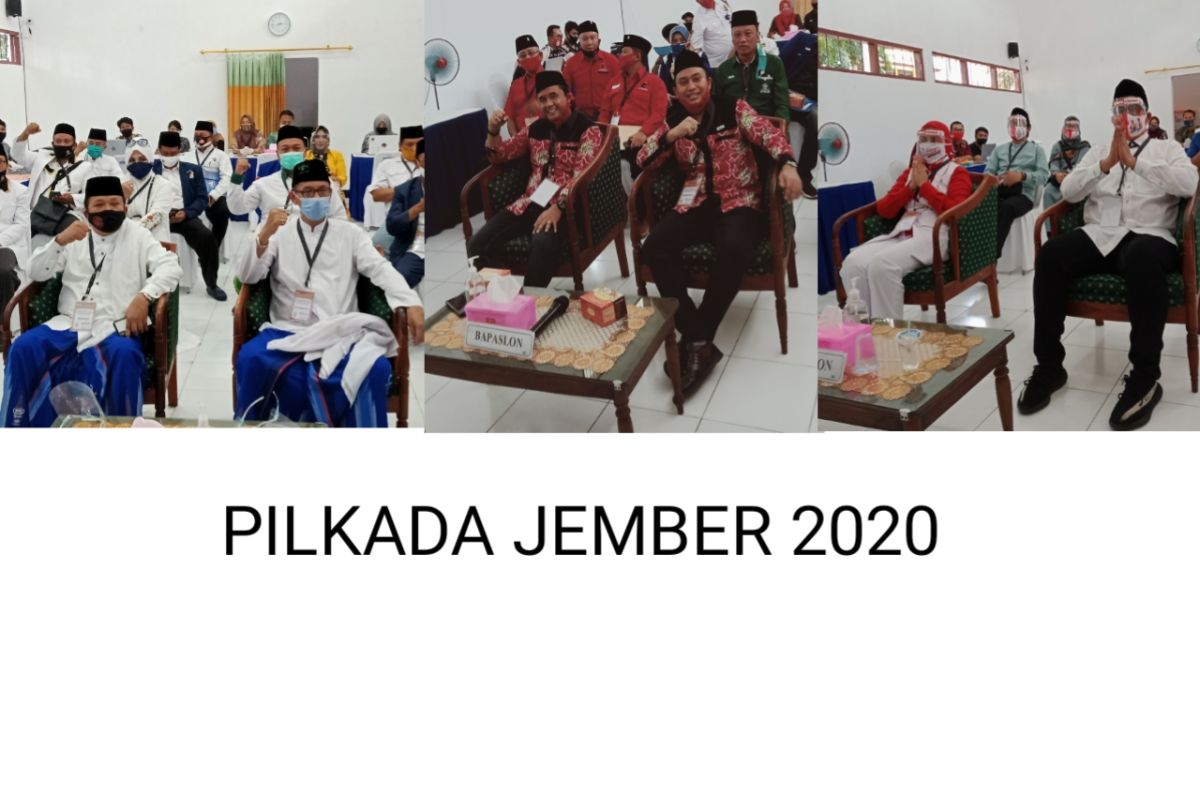 Tiga pasangan bacabup-bacawabup daftar Pilkada Jember 2020