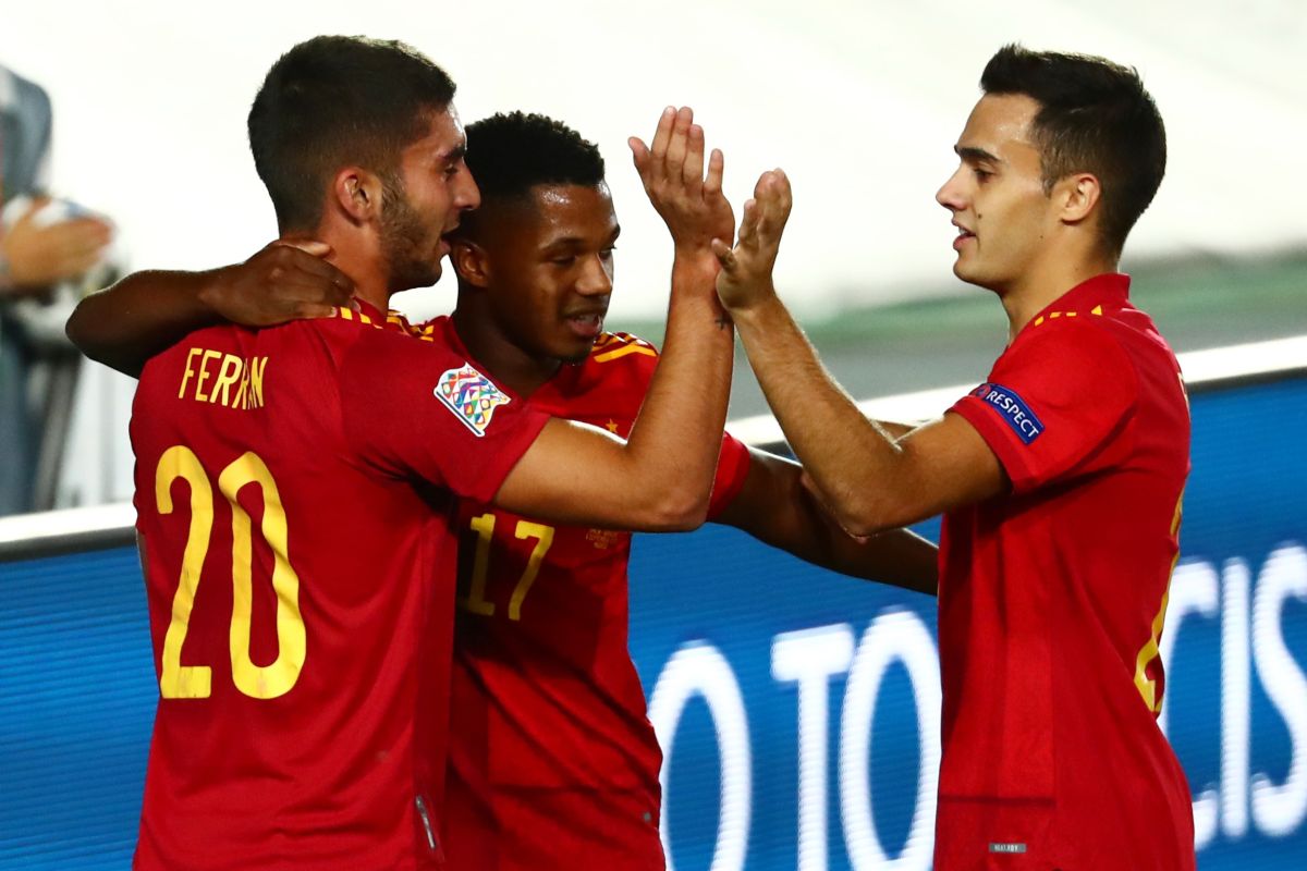 Ansu Fati inspiratif saat Spanyol kalahkan Ukraina 4-0