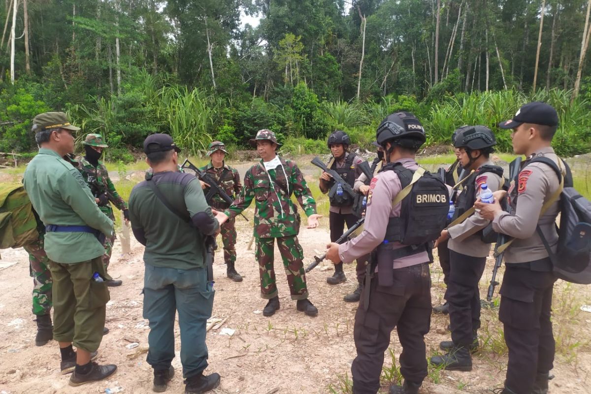 Tim aparat gabungan tangkap pembalak liar di Muaro Jambi.