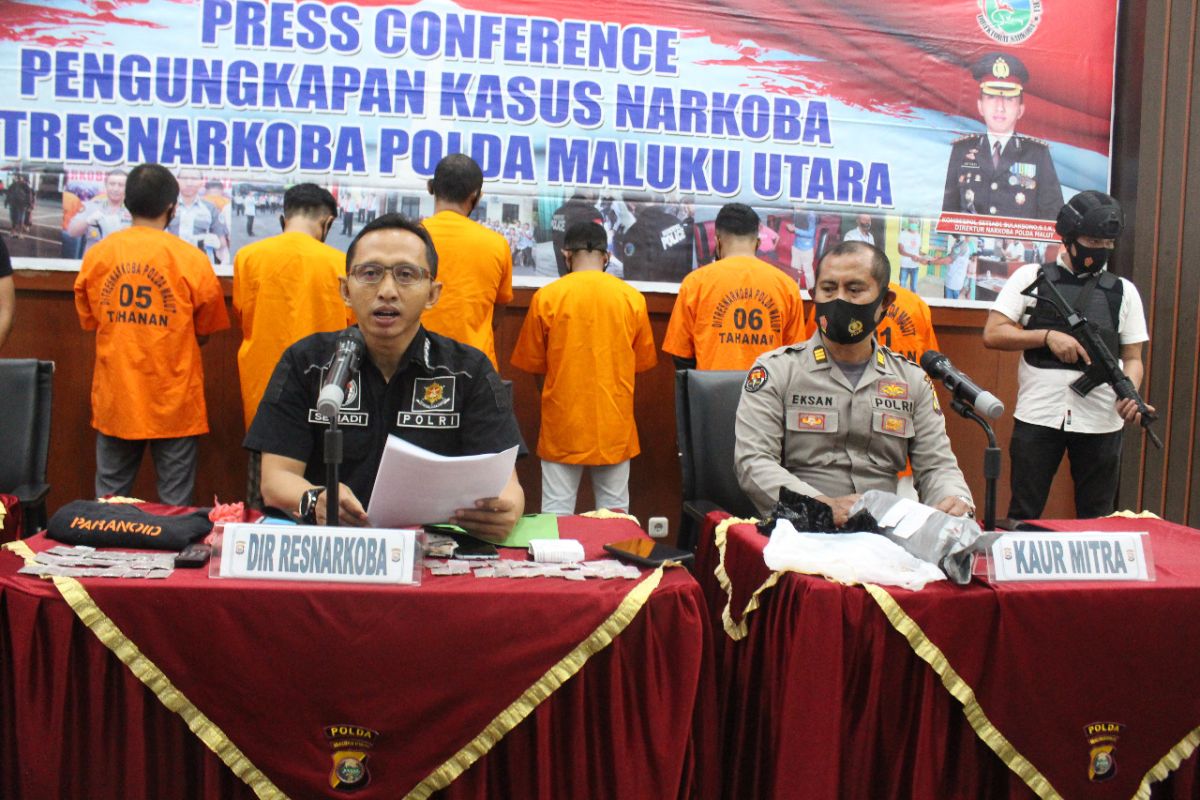 Ditresnarkoba Polda Malut tangkap tujuh pengguna dan pengedar narkoba