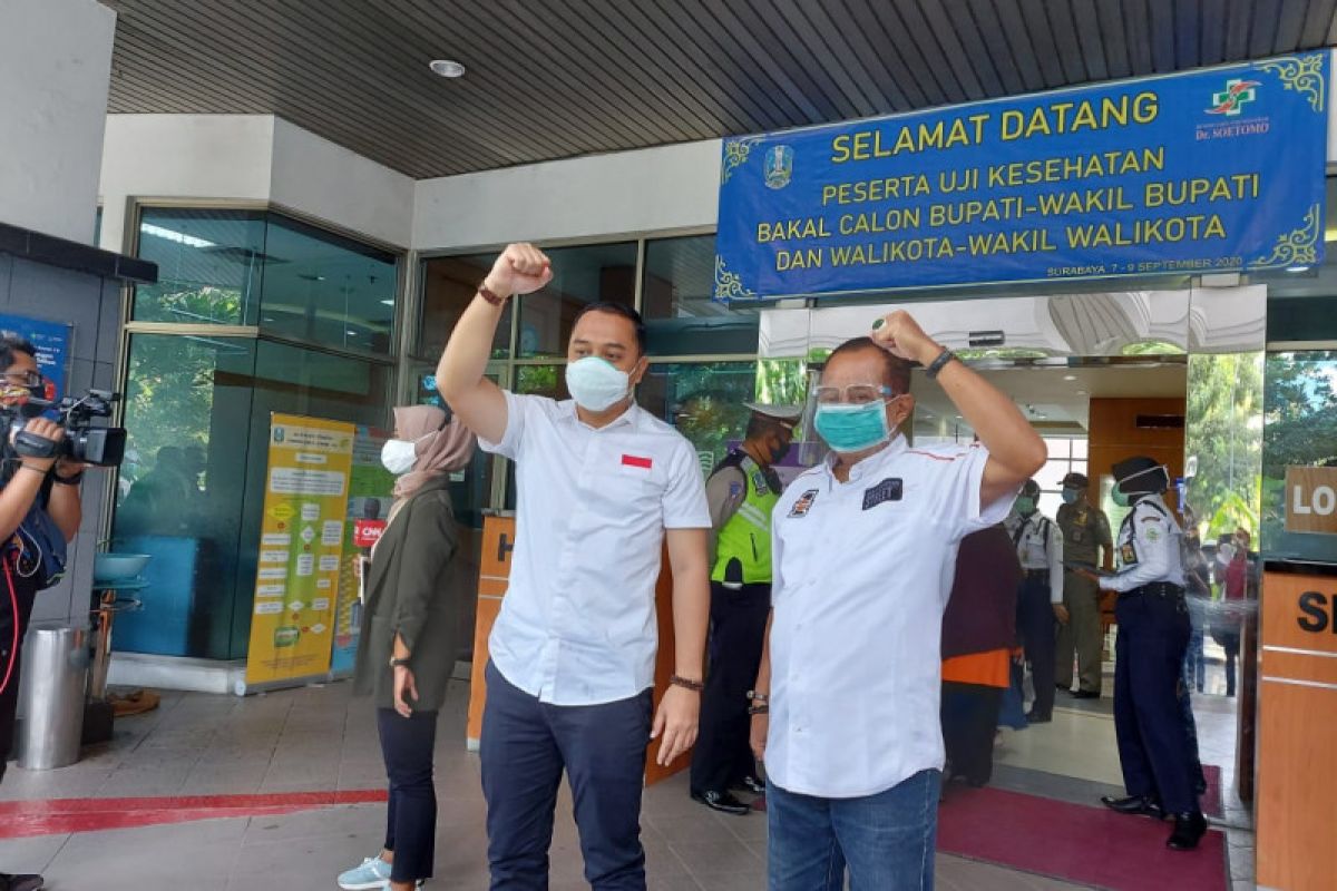 Pilkada Surabaya, Eri-Armuji sebut hasil tes usap COVID-19 negatif