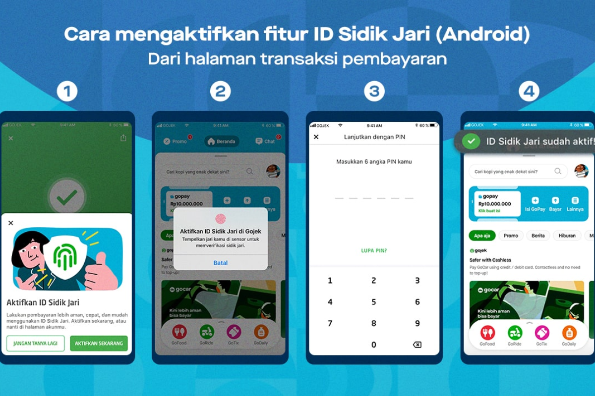 GoPay ajak pengguna aktifkan fitur biometrik, bagaimana caranya