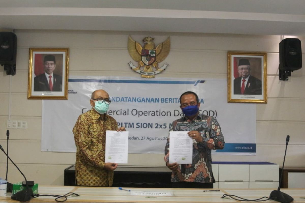 PLN UIW Sumut tanda tangani COD PLTM SION