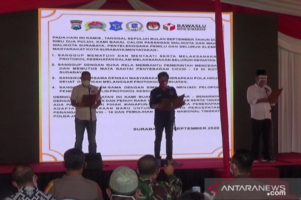 Pilkada Surabaya, parpol sepakat taati protokol kesehatan
