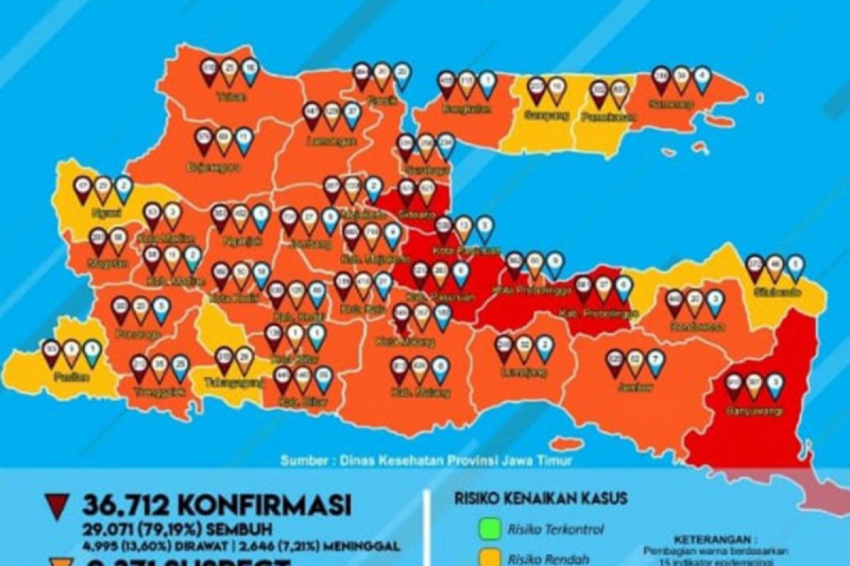 Kabupaten Probolinggo kembali masuk zona merah COVID-19