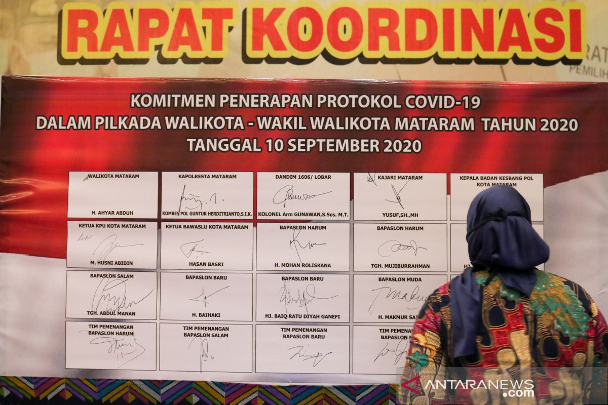 Kapolresta Mataram mengajak bakal pasangan calon patuhi protokol COVID-19