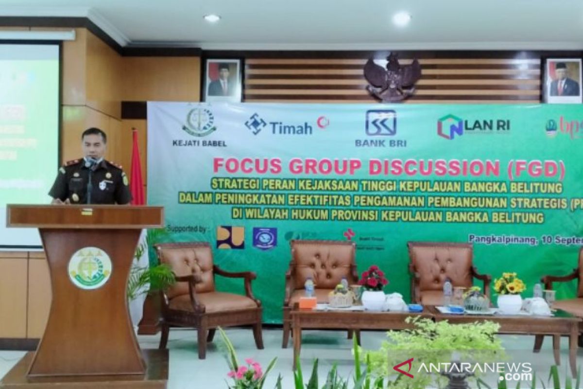 Gelar FGD, Kejati Babel perkenalkan program pengamanan pembangunan strategis