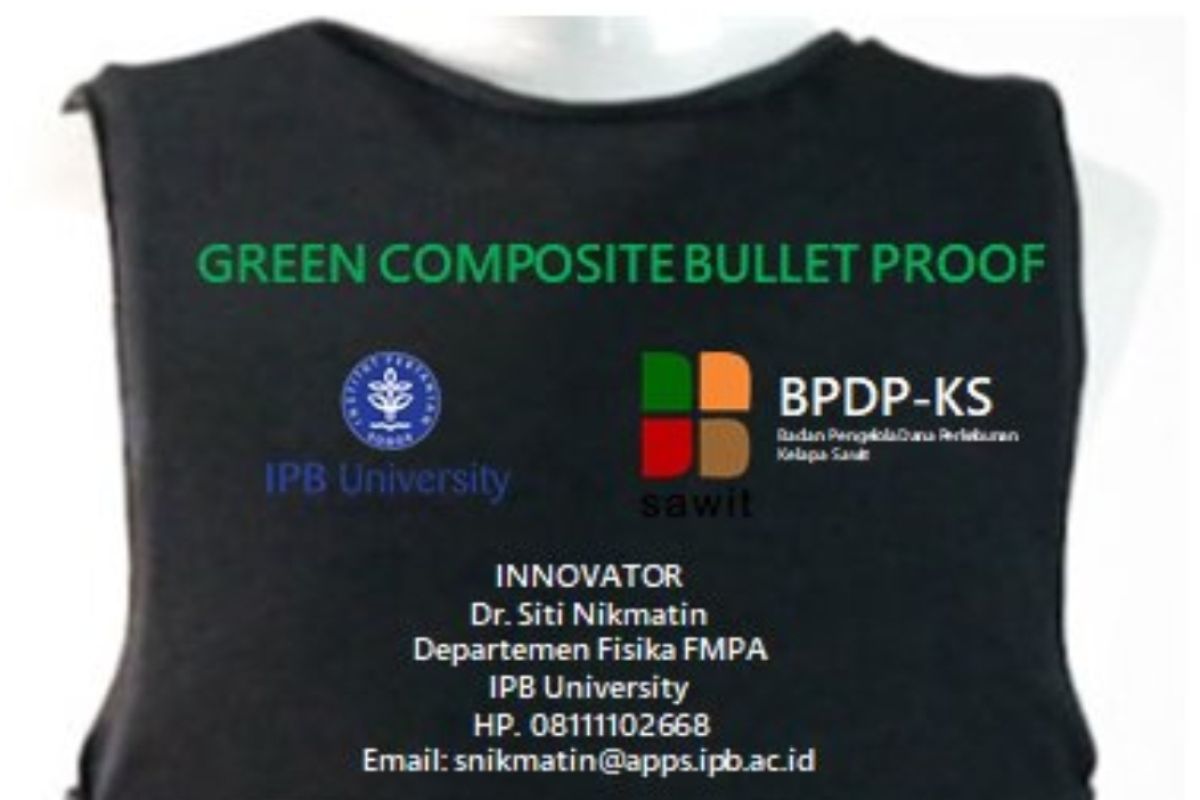 Ini tampilan baju antipeluru berbahan limbah kelapa sawit ciptaan Dosen IPB University