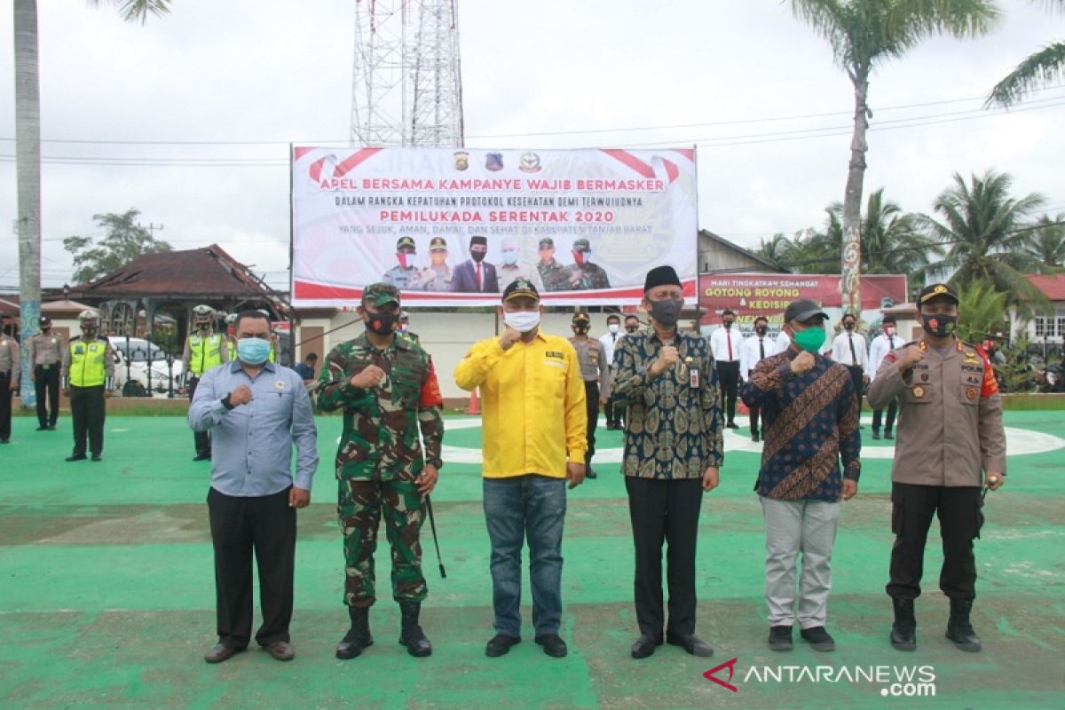 Sekda Tanjabbar ikuti apel kampanye disiplin pakai masker