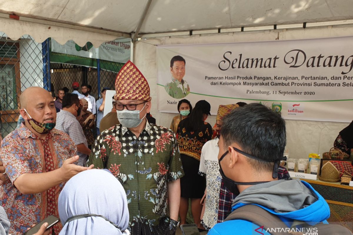 Tim BRG fasilitasi pameran produk pangan masyarakat desa gambut Sumsel